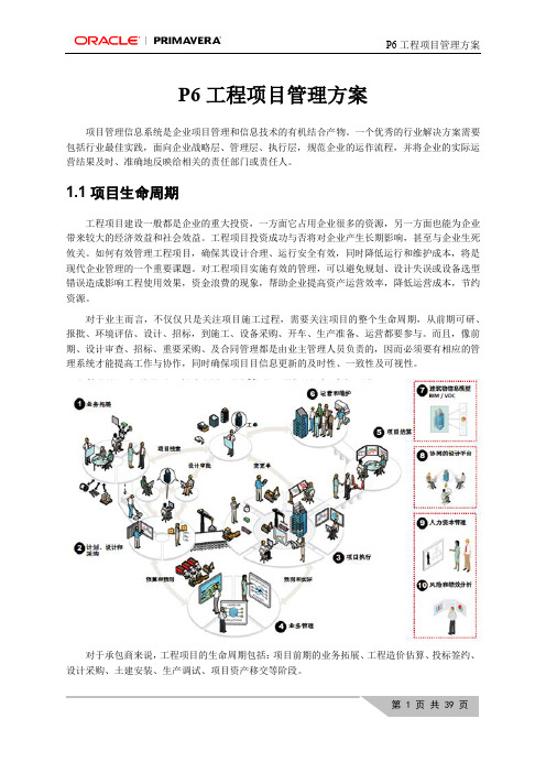 P6工程项目管理方案(仅P6部分)