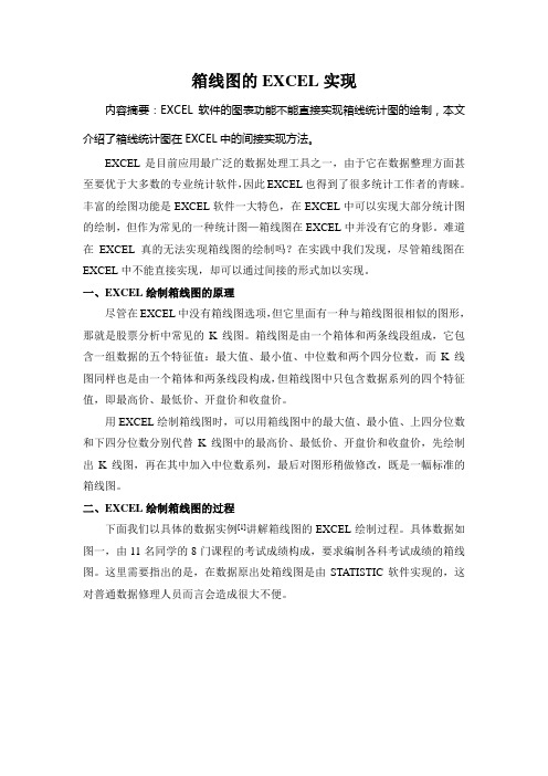 箱线图的EXCEL实现(修改)