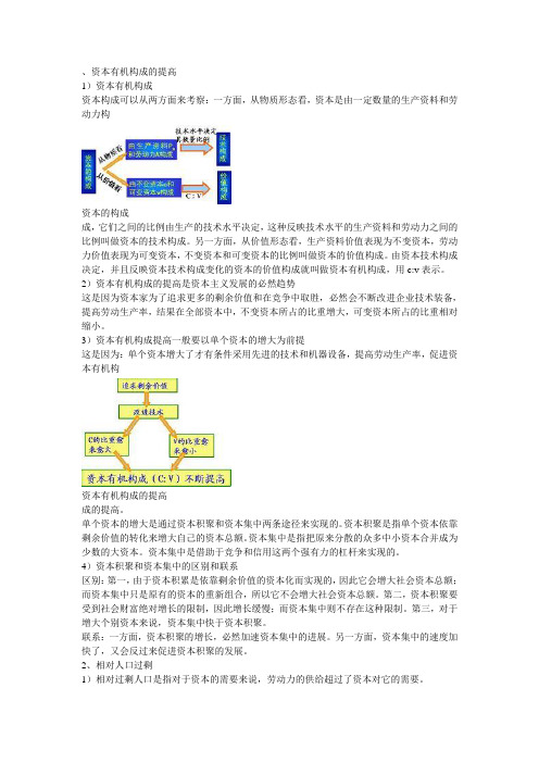 资本有机构成的提高