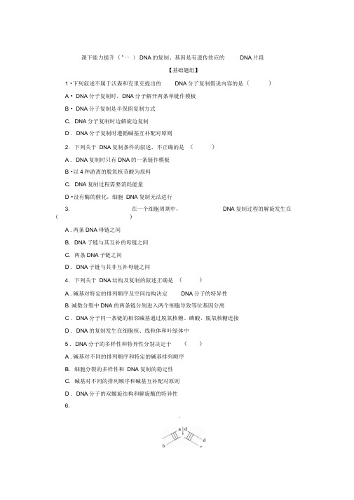 2019-2020学年高一生物人教版必修二课下能力提升：十一Word版含解析