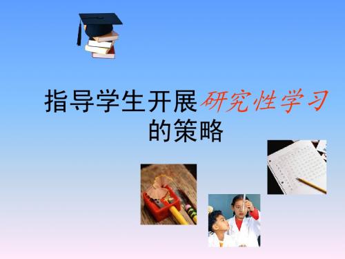 指导学生开展研究性学习