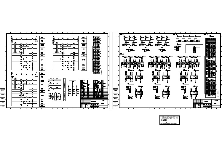 某型号自耦减压起动器二用一备电气原理设计CAD平面图纸
