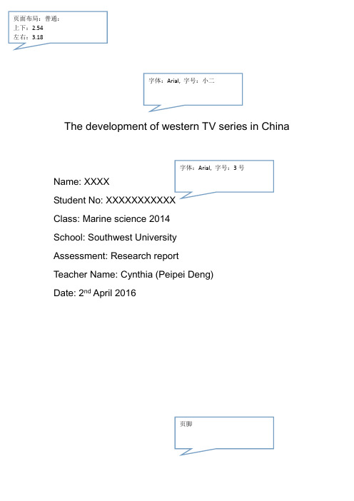 Research report-格式参考