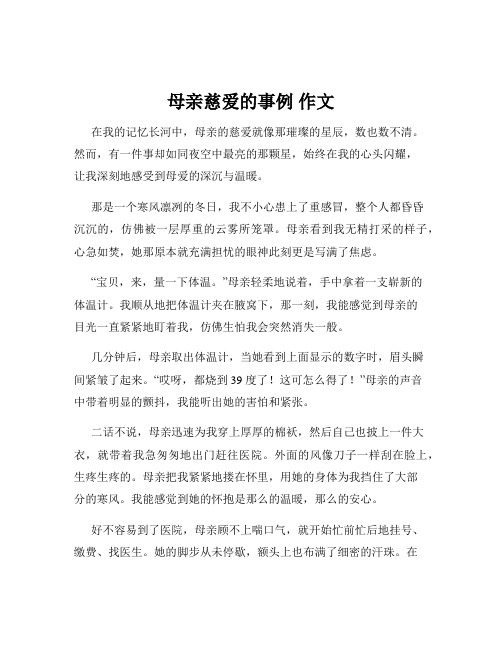 母亲慈爱的事例 作文