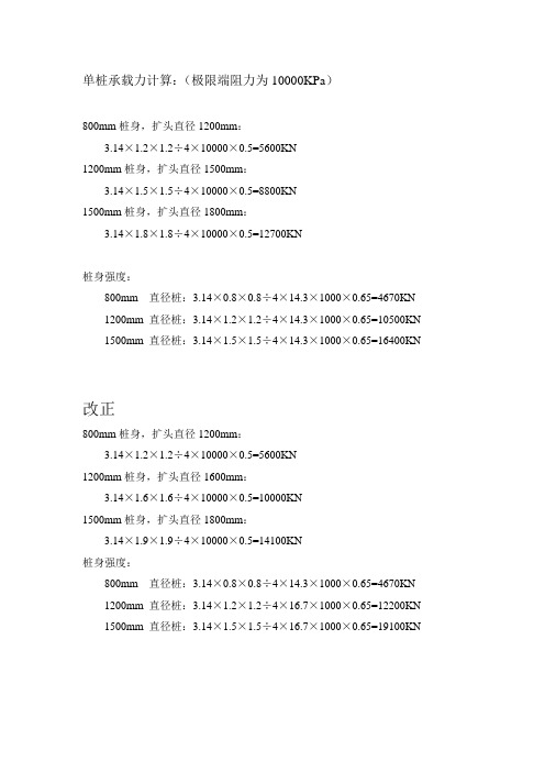 单桩承载力计算书