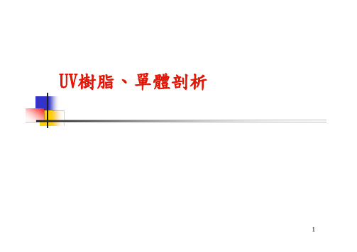 UV树脂、单体剖析