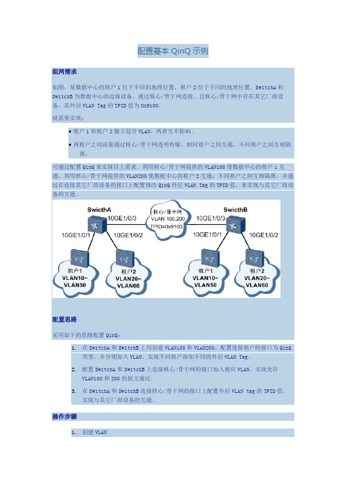 配置基本QinQ示例