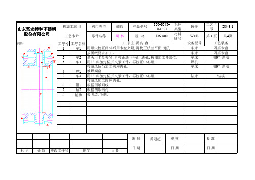 蝶阀加工工艺