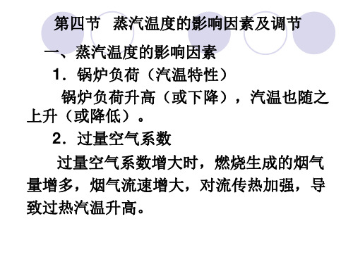 蒸汽温度的影响因素及调节