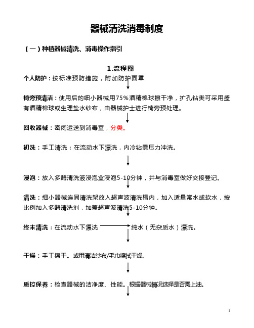 器械浸泡清洗制度