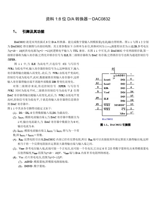 8位DA转换器-DAC0832