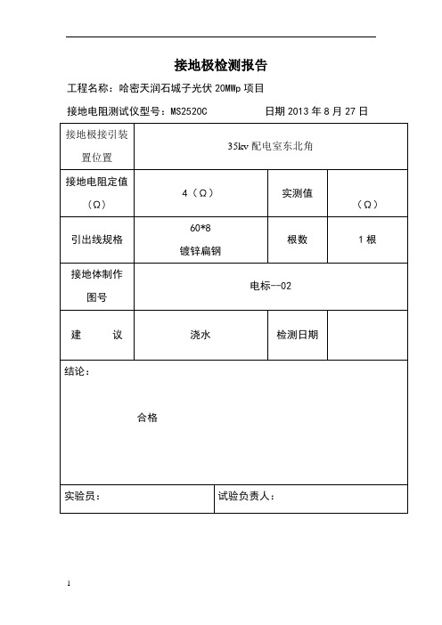 接地极检测报告