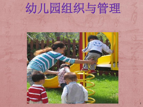 幼儿园组织与管理PPT课件
