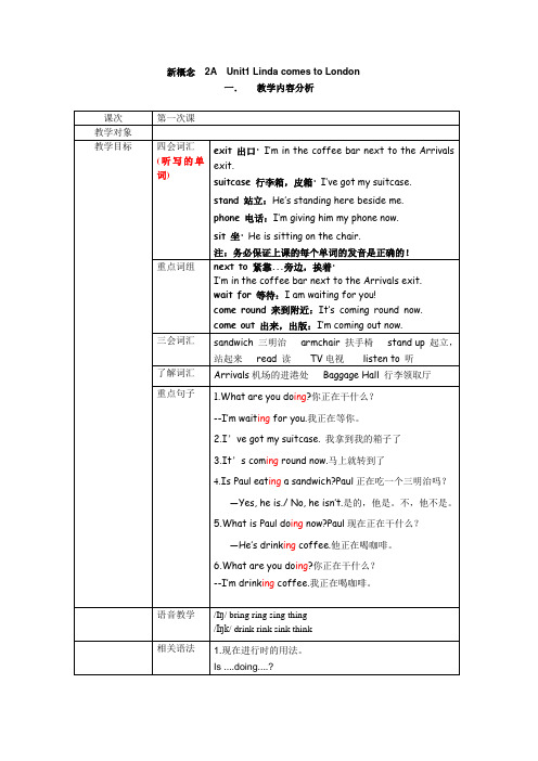 青少年版新概念英语 L1教案)青少版新概念2A教案--Unit1