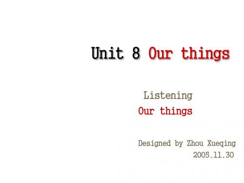 七年级英语上学期starter--Unit8-Our-things牛津英语(新201907)