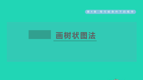 九年数学上册第4章等可能条件下的概率4.2等可能条件下的概率(一)3画树状图法习题课件(新版)苏科版