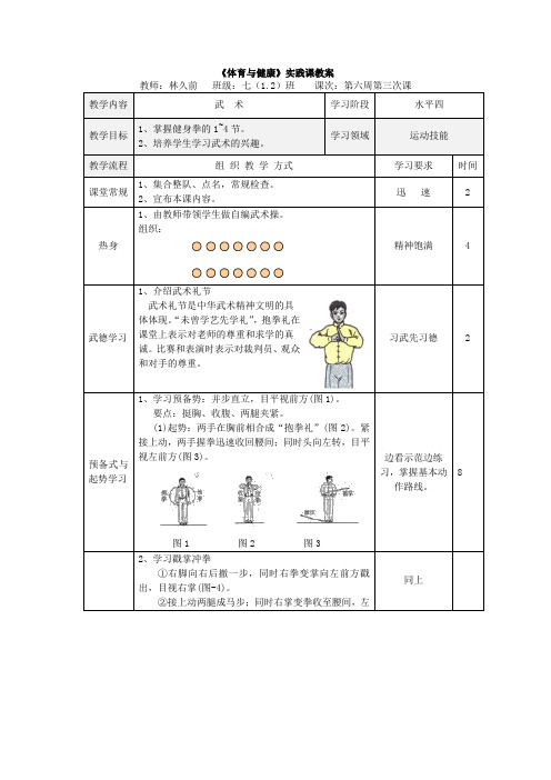 《体育与健康》实践课教案