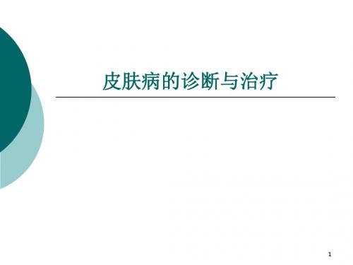 皮肤病的诊断与治疗PPT精选课件