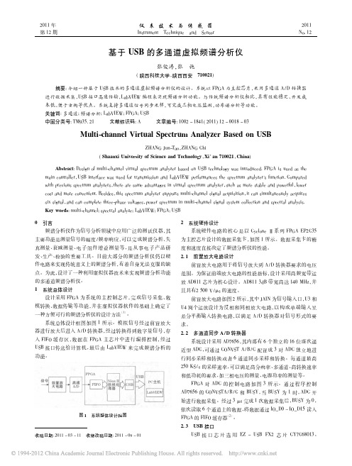 基于USB的多通道虚拟频谱分析仪_张俊涛