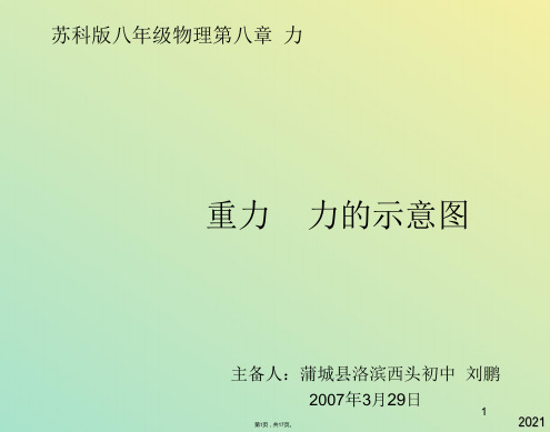 物理八年级苏科版重力 力的示意图精品课件(与“物体”有关文档共17张)