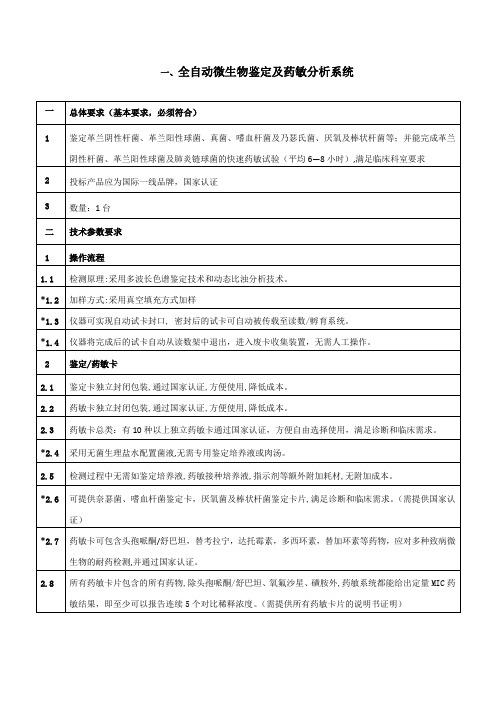 全自动微生物鉴定及药敏分析系统