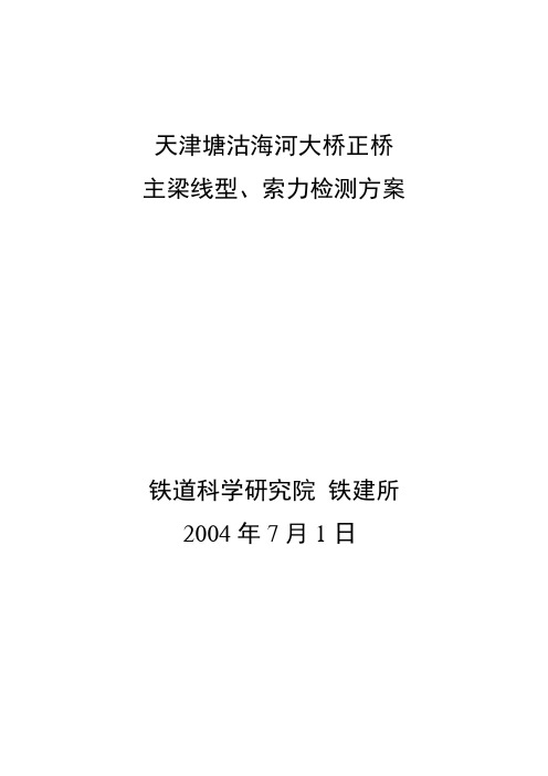 天津塘沽海河大桥主桥线型索力测试方案7-6