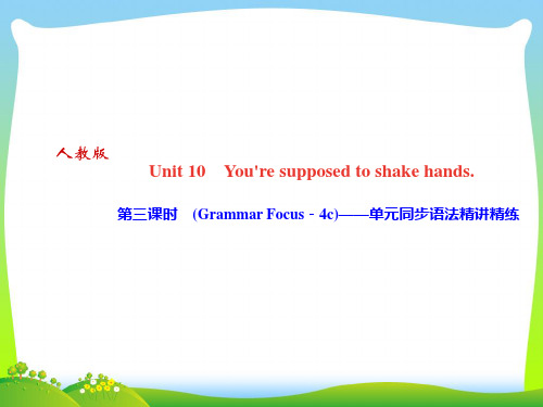 人教版九年级课件unit 10 第三课时(Grammar Focus-4c)——单元同步语法精讲精练