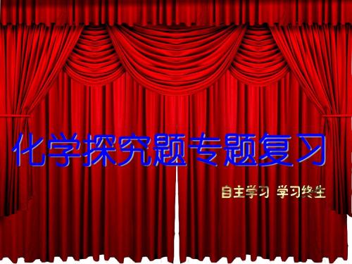 九年级化学中考科学探究题专题复习优质课课件