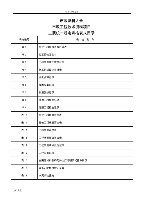 市政工程资料(全套)