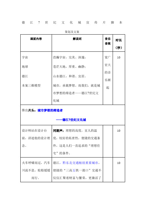 房地产宣传片脚本修改