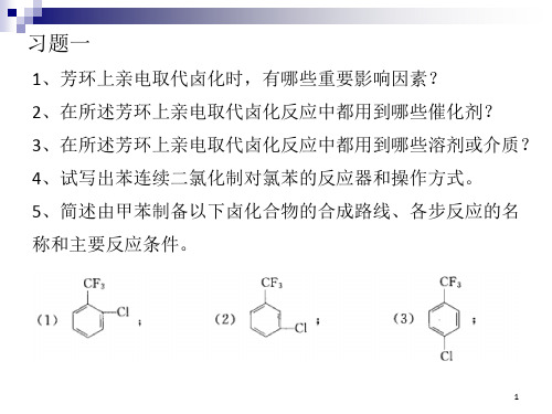 《精细有机合成习题》PPT课件