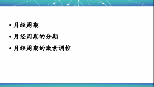 月经周期及激素变化ppt课件