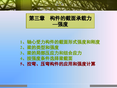 钢结构构件受力分析ppt课件