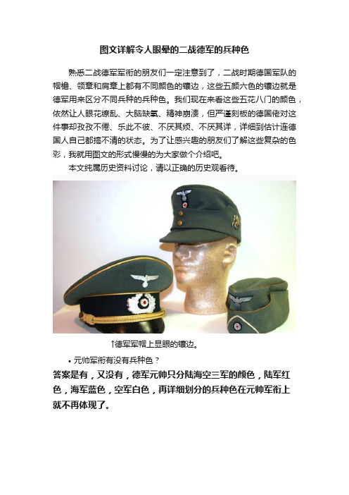 图文详解令人眼晕的二战德军的兵种色