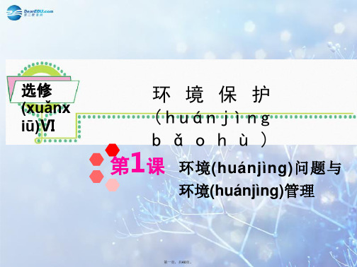 高考地理一轮总复习 第1课 环境问题与环境管理课件 新人教版选修6