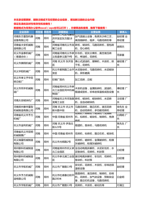 2020新版河南省花砖工商企业公司名录名单黄页大全45家