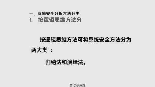 系统安全分析方法PPT课件