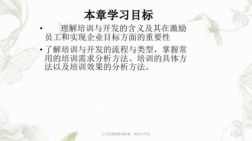 人力资源管理8第6章培训与开发ppt课件