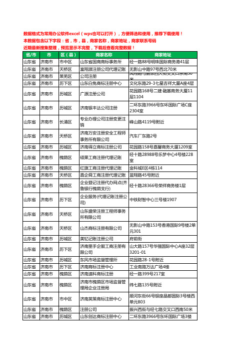 新版山东省济南市注册公司工商企业公司名录名单黄页大全40家