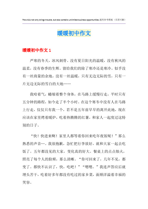 暖暖初中作文