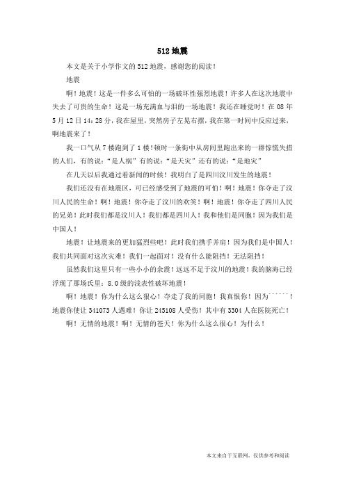 512地震_小学作文_1