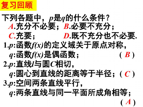 高二数学充分必要条件的探求与证明