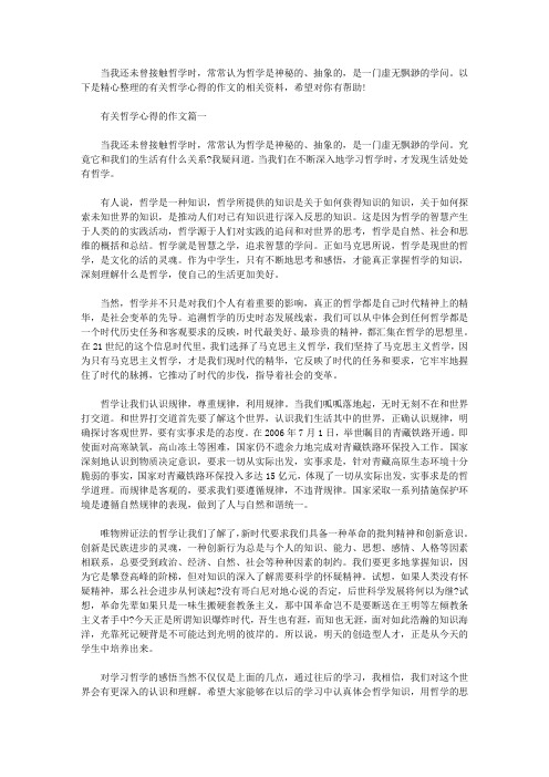 有关哲学心得的作文：哲学的贫困读书心得