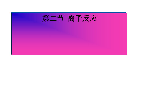 人教版化学必修一第二节离子反应上课用PPT课件
