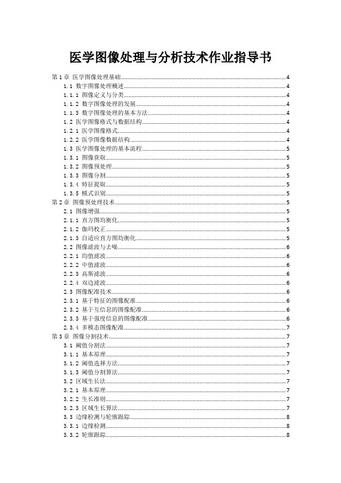 医学图像处理与分析技术作业指导书