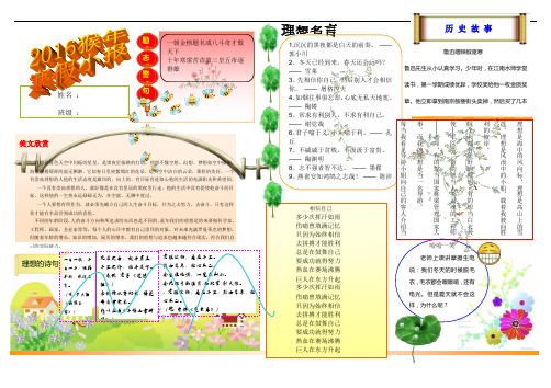 2016猴年春节寒假快乐生活电子小报word可编辑  (3)