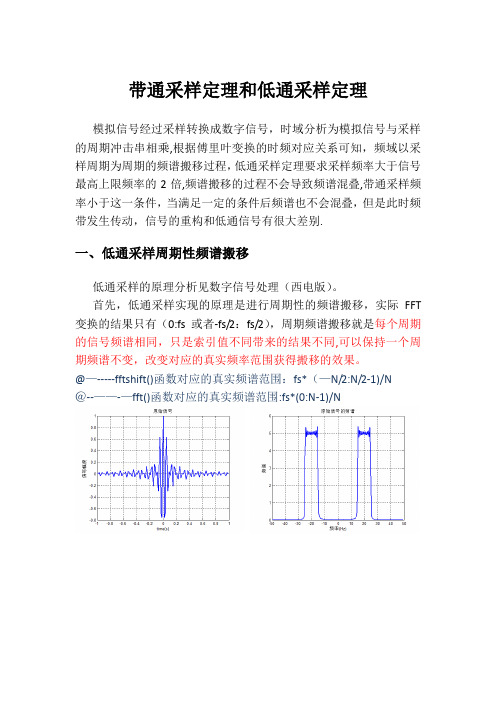 带通采样定理和低通采样定理