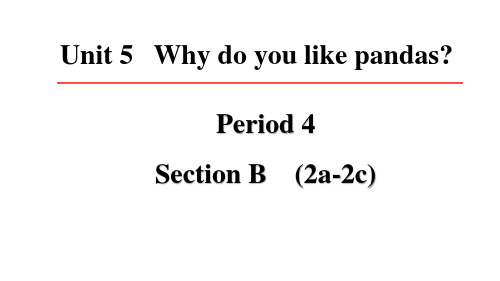 Unit 5 Why do you like pandas Section B(2a-2c)课件