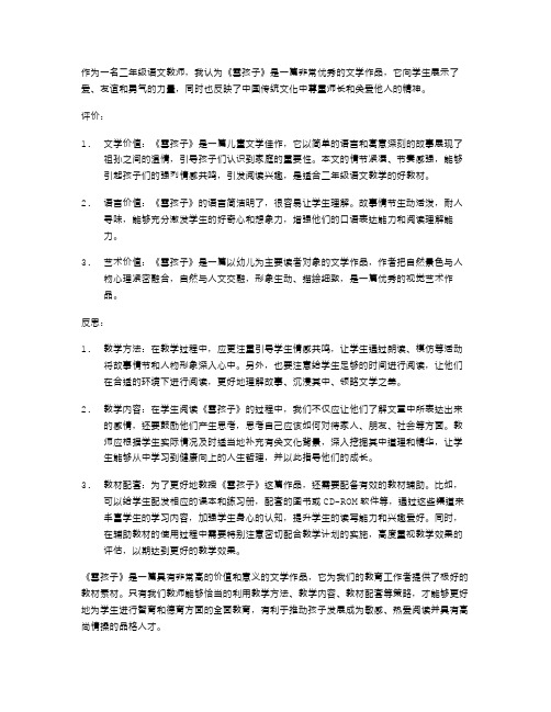 《雪孩子》教案设计中的评价与反思二年级语文