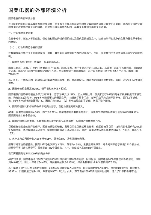 国美电器的外部环境分析